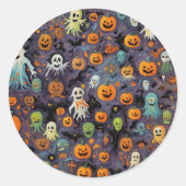 Impressionismus schmilzt Geister Runder Aufkleber (Vorderseite)