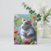 Impressionismus Schönheit farbenfrohe Ratte Postkarte (Stehend Vorderseite)