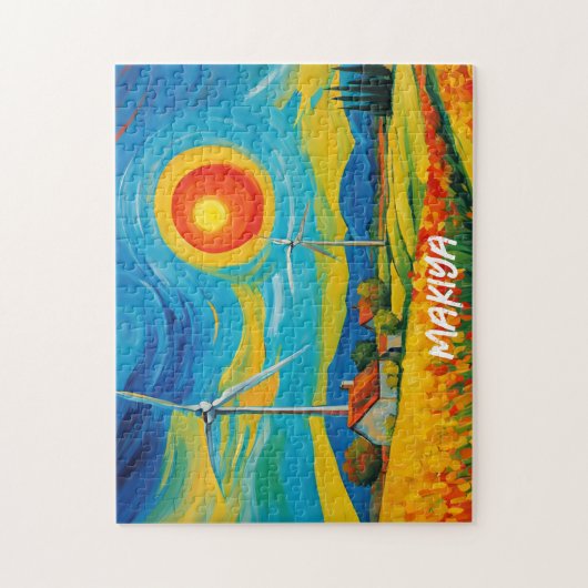 Impressionismus Solar- und Wind-Power Puzzle (Vertikal)