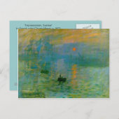 Impressionismus, Sonnenaufgang von Claude Monet Po Postkarte (Vorne/Hinten)