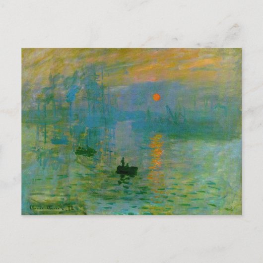 Impressionismus, Sonnenaufgang von Claude Monet Po Postkarte (Vorderseite)