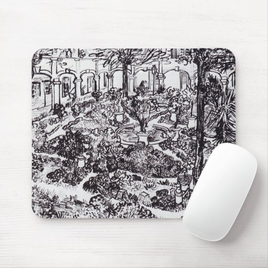 Impressionismus Vincent Van Gogh Garten des Hospit Mousepad (Mit Mouse)
