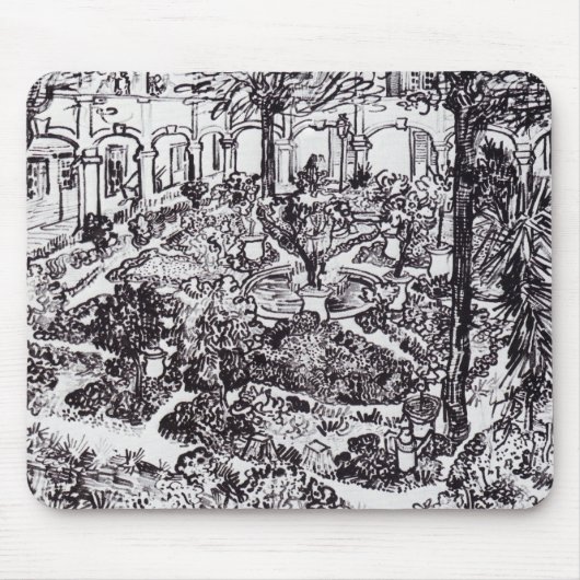 Impressionismus Vincent Van Gogh Garten des Hospit Mousepad (Vorne)