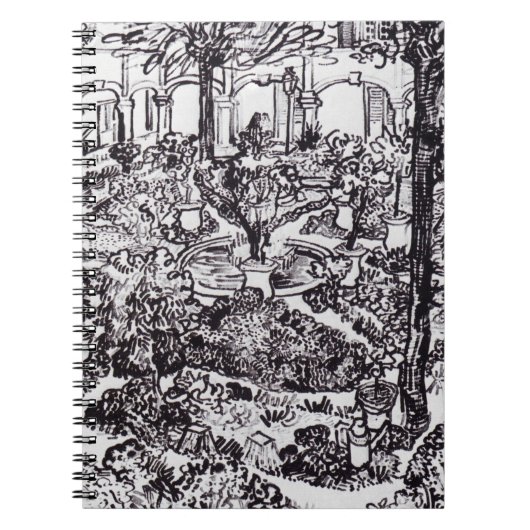 Impressionismus Vincent Van Gogh Garten des Hospit Notizblock (Vorderseite)