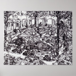 Impressionismus Vincent Van Gogh Garten des Hospit Poster