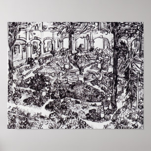 Impressionismus Vincent Van Gogh Garten des Hospit Poster