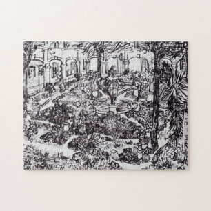 Impressionismus Vincent Van Gogh Garten des Hospit Puzzle
