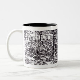 Impressionismus Vincent Van Gogh Garten des Hospit Zweifarbige Tasse