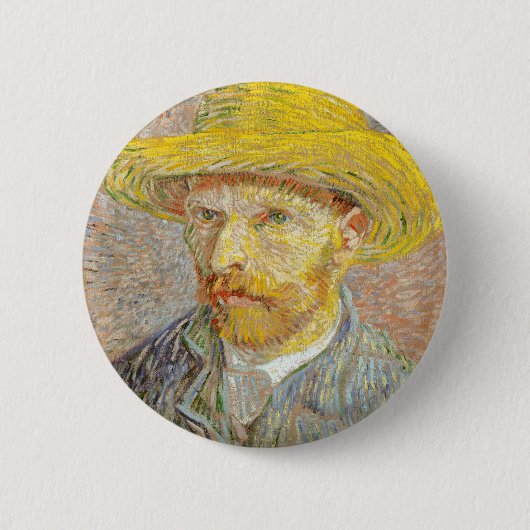 Impressionismus Vincent Van Gogh Selbstportrait mi Button (Vorderseite)