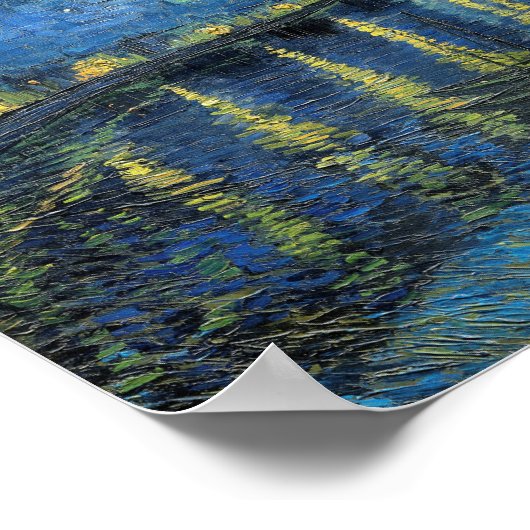 Impressionismus Vincent Van Gogh Starry Night Over Poster (Ecke)