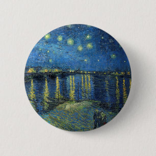 Impressionismus Vincent Van Gogh Starry Starry Nig Button