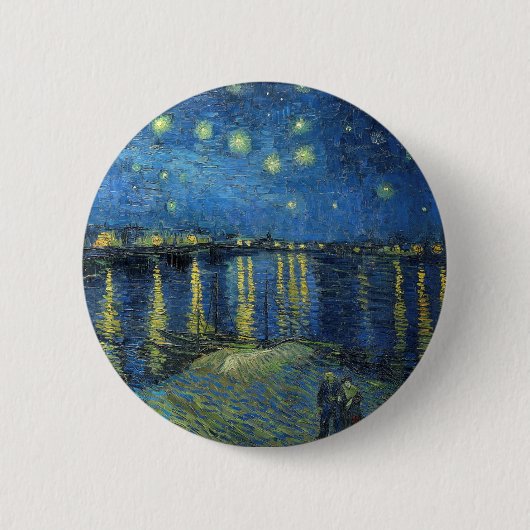 Impressionismus Vincent Van Gogh Starry Starry Nig Button (Vorderseite)