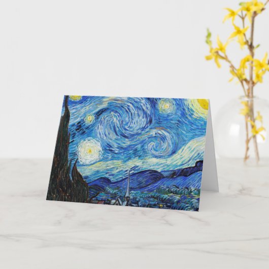 Impressionismus Vincent Van Gogh Starry Starry Nig Karte (Gelbe Blume)
