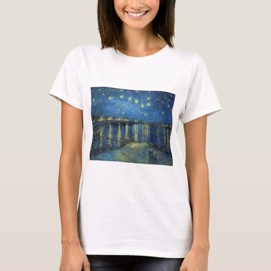 Impressionismus Vincent Van Gogh Starry Starry Nig T-Shirt (Vorderseite)
