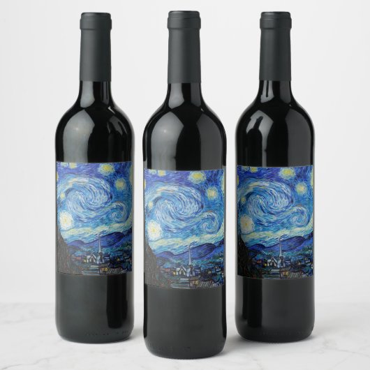 Impressionismus Vincent Van Gogh Starry Starry Nig Weinetikett (Flaschen)