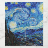 Impressionismus Vincent Van Gogh Starry Starry Nig Weinetikett (Einzelnes Label)