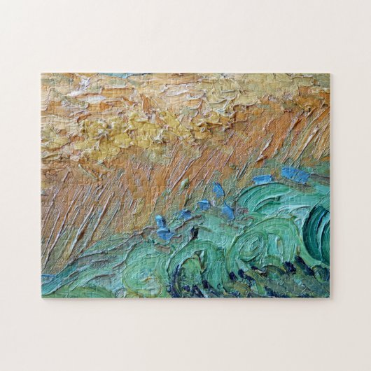 Impressionismus Vincent Van Gogh Wheat Field mit Puzzle (Horizontal)