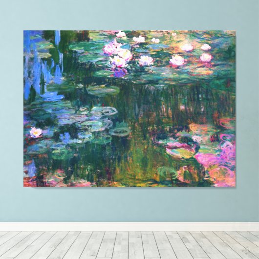 Impressionismus Wasser Lilies Blume Malerei Leinwanddruck (Insitu (Holzboden))