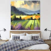 Impressionist Abstrakt Landschaft Storm Orange Leinwanddruck (Insitu (Schlafzimmer))