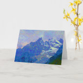 Impressionist-Art-alpine Gebirgslandschaft Karte (Gelbe Blume)