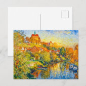 Impressionist Autumn View of Havelberg Cathedral w Postkarte (Vorne/Hinten)