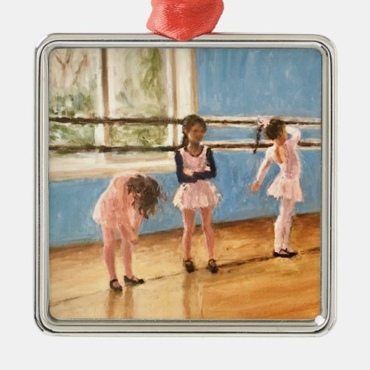 Impressionist Ballerinas bei Dance Class Painting Ornament Aus Metall (Vorne)