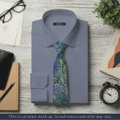 Impressionist Blue Floral Necktie Krawatte