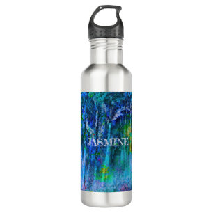 Impressionist Blue TREES Edelstahlflasche