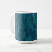 Impressionist Brush Strokes, Navy, Teal, Blue Kaffeetasse (Vorderseite Links)