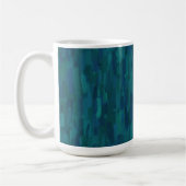 Impressionist Brush Strokes, Navy, Teal, Blue Kaffeetasse (Links)