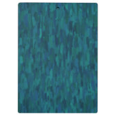 Impressionist Brush Strokes, Navy, Teal, Blue Klemmbrett (Rückseite)