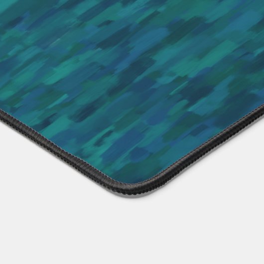 Impressionist Brush Strokes, Navy, Teal, Blue Schreibtischunterlage (Ecke)