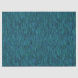 Impressionist Brush Strokes, Navy, Teal, Blue Seidenpapier
