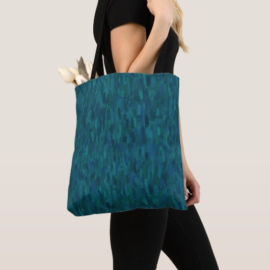 Impressionist Brush Strokes, Navy, Teal, Blue Tasche (Von Nahem)