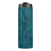 Impressionist Brush Strokes, Navy, Teal, Blue Thermosbecher (Vorderseite)