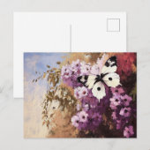 Impressionist Butterfly Garden Malerei Postkarte (Vorne/Hinten)