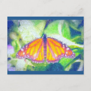 Impressionist Butterfly Postkarte