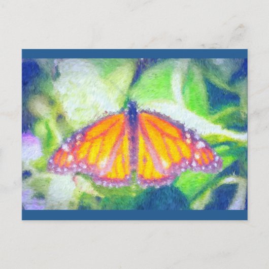 Impressionist Butterfly Postkarte (Vorderseite)