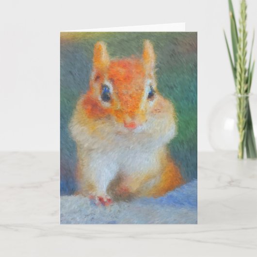 Impressionist Chipmunk Karte (Vorderseite)