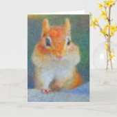 Impressionist Chipmunk Karte (Gelbe Blume)