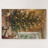 Impressionist Christmas Tree Monet-Style Art Puzzle (Horizontal)