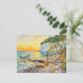 Impressionist Cliffs on Ruegen Island with Baltic  Postkarte (Stehend Vorderseite)