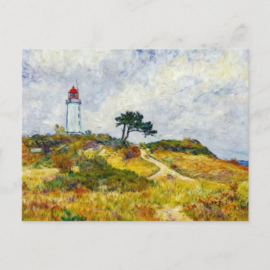 Impressionist Coastline on Hiddensee Island at Sun Postkarte (Vorderseite)