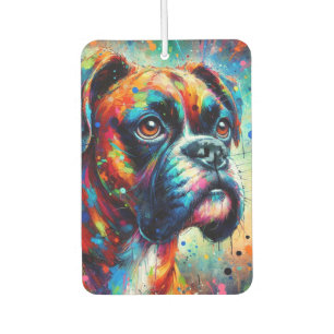 Impressionist Colorful Pop Art Boxer Dog Malerei Autolufterfrischer
