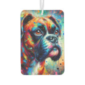 Impressionist Colorful Pop Art Boxer Dog Malerei Autolufterfrischer (Rückseite)