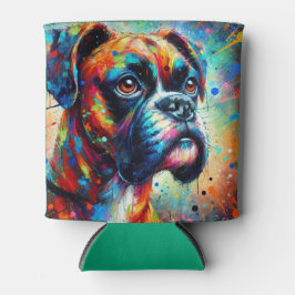 Impressionist Colorful Pop Art Boxer Dog Malerei Dosenkühler