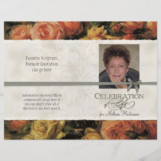 Impressionist Corellow Rose 2 Gedenkdienst (Vorderseite)