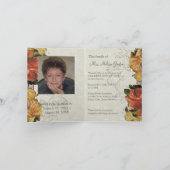 Impressionist Corellow Rose 2 Gedenkdienst Einladung (Innenseite)