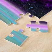 Impressionist Cosmic Vibraning Lila Universe Space Puzzle (Seite)