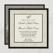 Impressionist Cream Pink Roses - Einladungen für H (Vorne/Hinten)